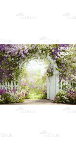 Tło fotograficzne „Kwiatowa brama do ogrodu” | E_798